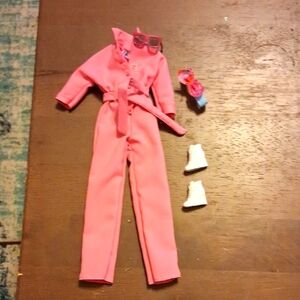 Pink Barbie Doll Movie Scene Jumpsuit with Accessories